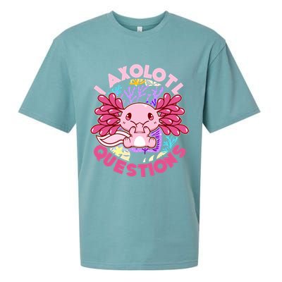 Cute Funny I Axolotl Questions Sueded Cloud Jersey T-Shirt