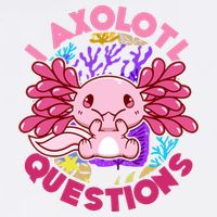Cute Funny I Axolotl Questions Garment-Dyed Sweatshirt