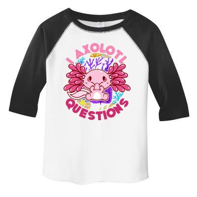 Cute Funny I Axolotl Questions Toddler Fine Jersey T-Shirt