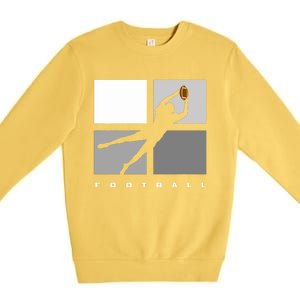 Catch Football Illustration Premium Crewneck Sweatshirt