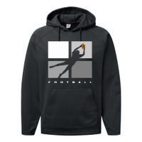 Catch Football Illustration Performance Fleece Hoodie