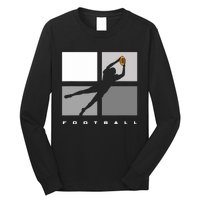 Catch Football Illustration Long Sleeve Shirt