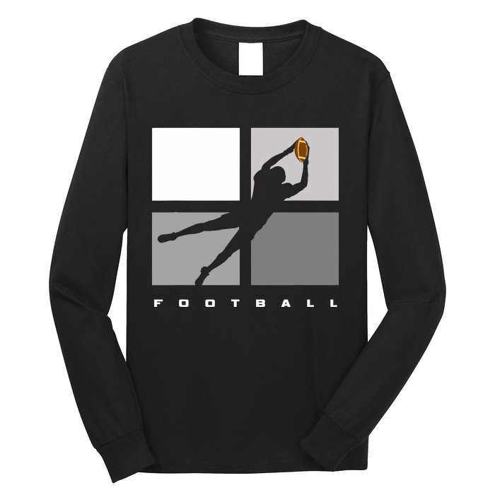 Catch Football Illustration Long Sleeve Shirt