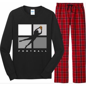 Catch Football Illustration Long Sleeve Pajama Set