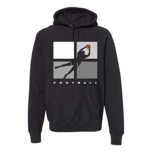 Catch Football Illustration Premium Hoodie