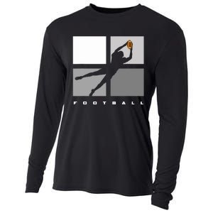 Catch Football Illustration Cooling Performance Long Sleeve Crew