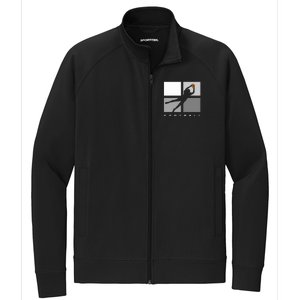 Catch Football Illustration Stretch Full-Zip Cadet Jacket