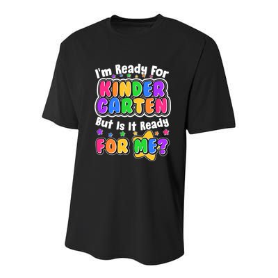 Cute Funny I'm Ready For Kindergarten But Is It Ready For Me Youth Performance Sprint T-Shirt