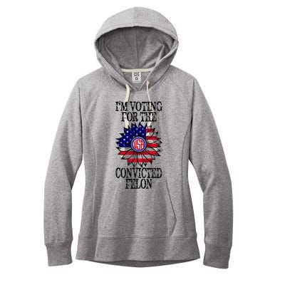 Convicted Felon Im Voting Convicted Felon 2024 Women's Fleece Hoodie