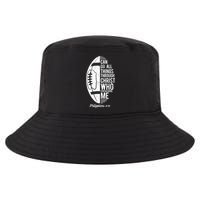 Christian Football I Can Do All Things Philippians 4 13 Gift Cool Comfort Performance Bucket Hat