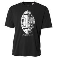 Christian Football I Can Do All Things Philippians 4 13 Gift Cooling Performance Crew T-Shirt