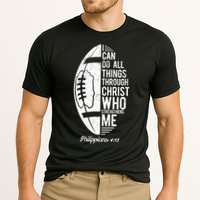 Christian Football I Can Do All Things Philippians 4 13 Gift Cooling Performance Crew T-Shirt