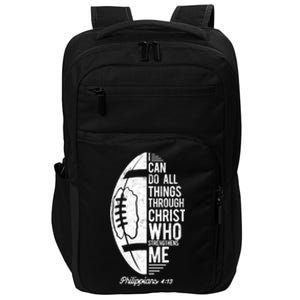 Christian Football I Can Do All Things Philippians 4 13 Gift Impact Tech Backpack