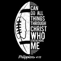 Christian Football I Can Do All Things Philippians 4 13 Gift Impact Tech Backpack