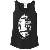 Christian Football I Can Do All Things Philippians 4 13 Gift Ladies Essential Tank