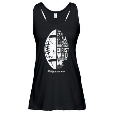 Christian Football I Can Do All Things Philippians 4 13 Gift Ladies Essential Flowy Tank
