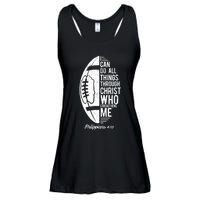 Christian Football I Can Do All Things Philippians 4 13 Gift Ladies Essential Flowy Tank