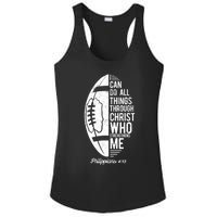 Christian Football I Can Do All Things Philippians 4 13 Gift Ladies PosiCharge Competitor Racerback Tank