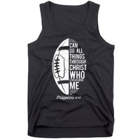 Christian Football I Can Do All Things Philippians 4 13 Gift Tank Top