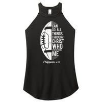 Christian Football I Can Do All Things Philippians 4 13 Gift Women’s Perfect Tri Rocker Tank