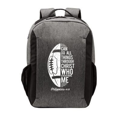 Christian Football I Can Do All Things Philippians 4 13 Gift Vector Backpack