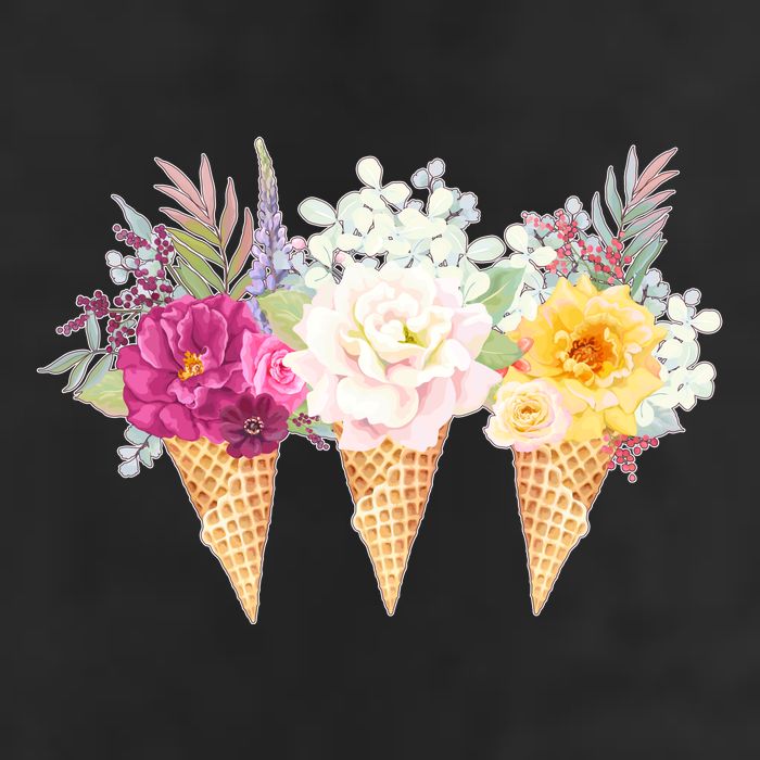 Cute Flower Ice Cream Cone Bouquets Adult Drive Performance Visor