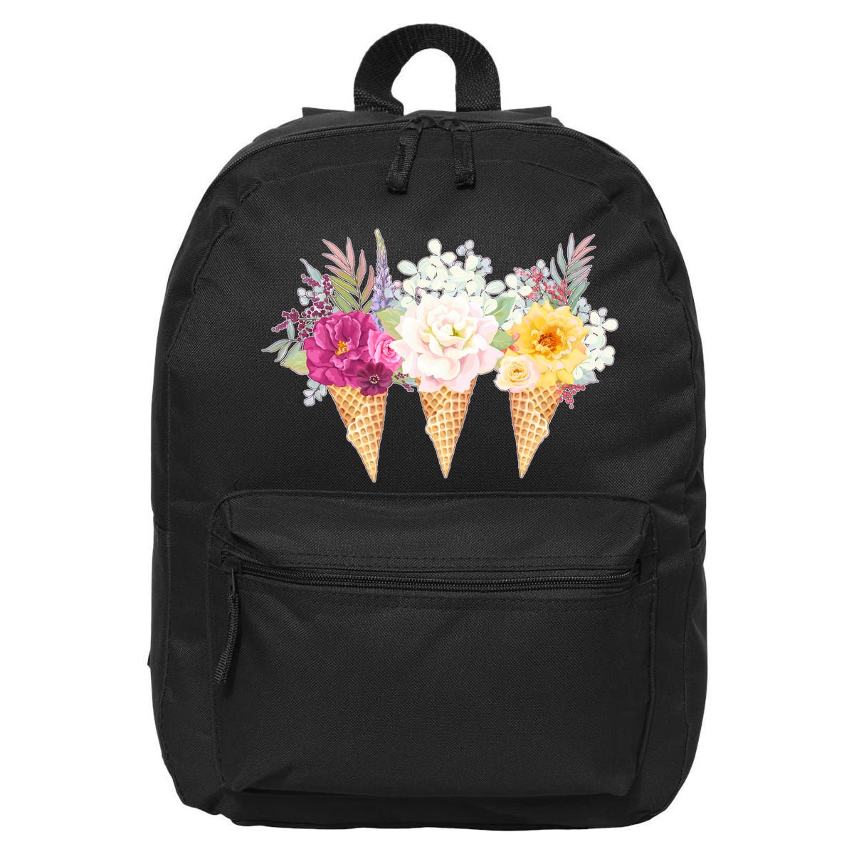 Cute Flower Ice Cream Cone Bouquets 16 in Basic Backpack
