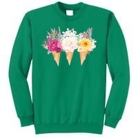 Cute Flower Ice Cream Cone Bouquets Sweatshirt