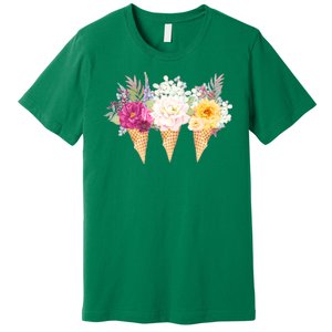 Cute Flower Ice Cream Cone Bouquets Premium T-Shirt