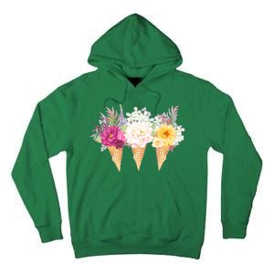 Cute Flower Ice Cream Cone Bouquets Tall Hoodie