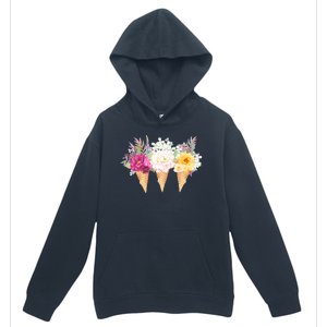 Cute Flower Ice Cream Cone Bouquets Urban Pullover Hoodie