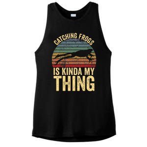 Catching Frogs Is Kinda My Thing Frog Catching Kids Gift Ladies PosiCharge Tri-Blend Wicking Tank