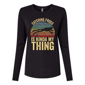 Catching Frogs Is Kinda My Thing Frog Catching Kids Gift Womens Cotton Relaxed Long Sleeve T-Shirt