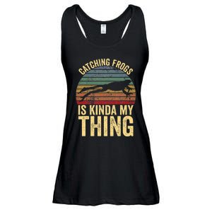 Catching Frogs Is Kinda My Thing Frog Catching Kids Gift Ladies Essential Flowy Tank