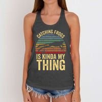 Catching Frogs Is Kinda My Thing Frog Catching Kids Gift Women's Knotted Racerback Tank