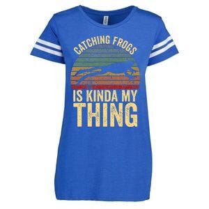 Catching Frogs Is Kinda My Thing Frog Catching Kids Gift Enza Ladies Jersey Football T-Shirt