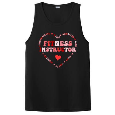 Cute Fitness Instructor Valentines Day Heart Cool Gift PosiCharge Competitor Tank