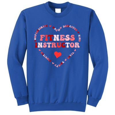 Cute Fitness Instructor Valentines Day Heart Cool Gift Sweatshirt