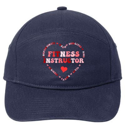 Cute Fitness Instructor Valentines Day Heart Cool Gift 7-Panel Snapback Hat