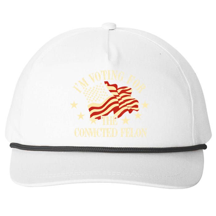 Convicted Felon IM Voting Convicted Felon 2024 Snapback Five-Panel Rope Hat