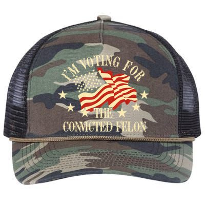 Convicted Felon IM Voting Convicted Felon 2024 Retro Rope Trucker Hat Cap