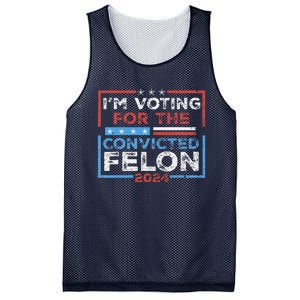 Convicted Felon IM Voting Convicted Felon 2024 Mesh Reversible Basketball Jersey Tank