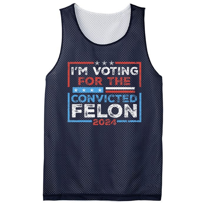 Convicted Felon IM Voting Convicted Felon 2024 Mesh Reversible Basketball Jersey Tank