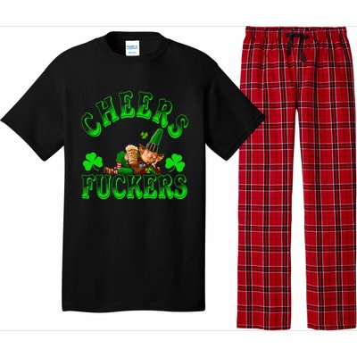 Cheers Fuckers Irish Shamrock St Patricks Day Tee Meaningful Gift Pajama Set