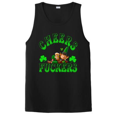 Cheers Fuckers Irish Shamrock St Patricks Day Tee Meaningful Gift PosiCharge Competitor Tank