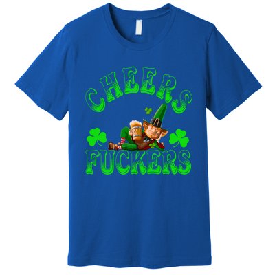 Cheers Fuckers Irish Shamrock St Patricks Day Tee Meaningful Gift Premium T-Shirt