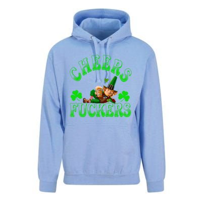 Cheers Fuckers Irish Shamrock St Patricks Day Tee Meaningful Gift Unisex Surf Hoodie