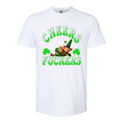 Cheers Fuckers Irish Shamrock St Patricks Day Tee Meaningful Gift Softstyle CVC T-Shirt