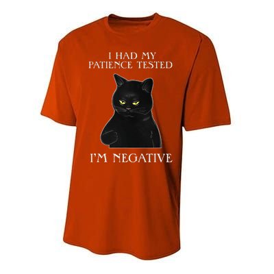 Cat Funny I Had My Patience Tested Im Negative Performance Sprint T-Shirt