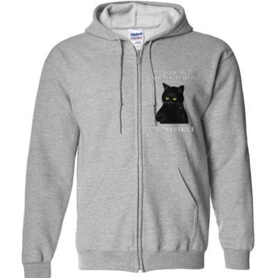 Cat Funny I Had My Patience Tested Im Negative Full Zip Hoodie